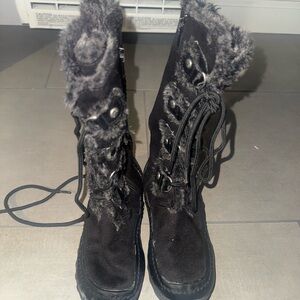 Kids Nine West Lace-Up Winter Boots